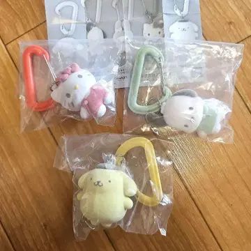 산리오 컬러풀 카라비너 마스코트 참 키티 폼폼푸딩 포차코