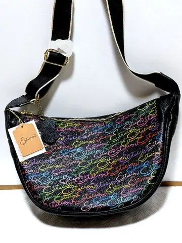 에스타시온 컬러풀 로고 숄더백 새상품 미사용