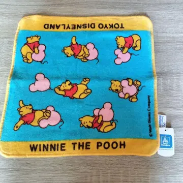 미사용 새상품 핸드 타월 도쿄 디즈니랜드 곰돌이 푸 쇼와 레트로