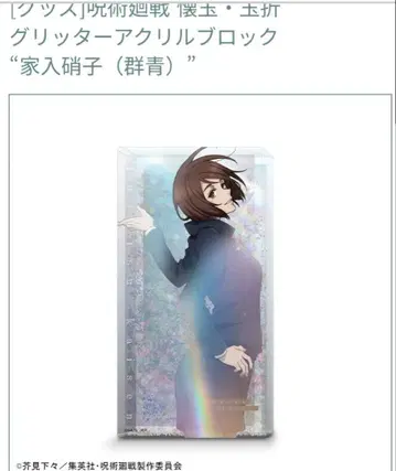 주술회전 이에이리 쇼코 글리터 아크릴 블록 아크릴 스탠드