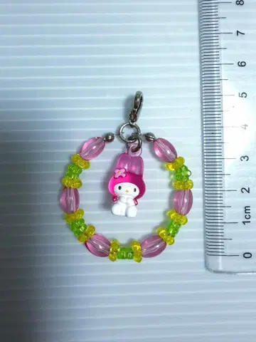 지퍼 마스코트 키링 마이멜로디 헤이세이 레트로 산리오 원형