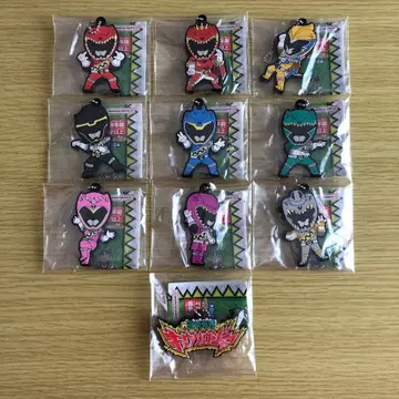 미개봉 파워레인저 다이노포스 러버 마스코트 전 10종 세트