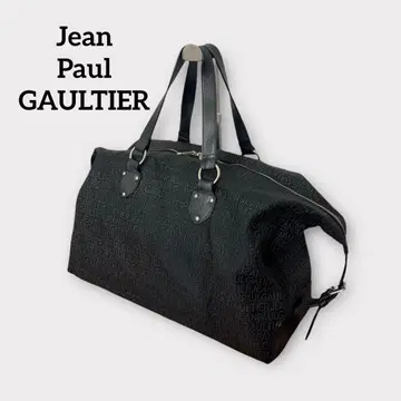 장 폴 고티에 보스턴 백 올 패턴 레어 패턴 가죽 패브릭