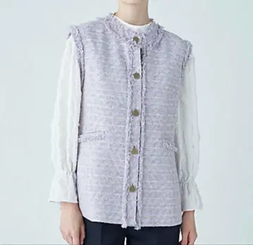 Ballsey 투모로우랜드 시퀸 트위드 크루넥 베스트 36