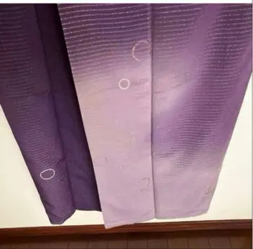 순수 실크 이중 기모노 기모노 그라데이션 자수 이로무지 코몬 보라색 64