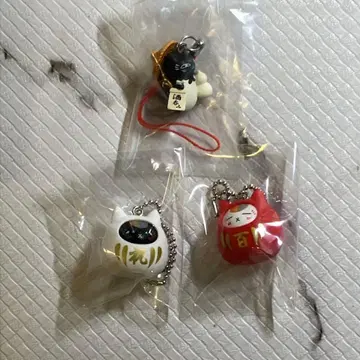 나츠메 우인장 냥코센세 달마 스트랩 키링 민예 가챠 3종 세트