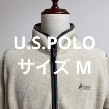 U.S. POLO 플리스 자켓 크림색 풀 집업 상의