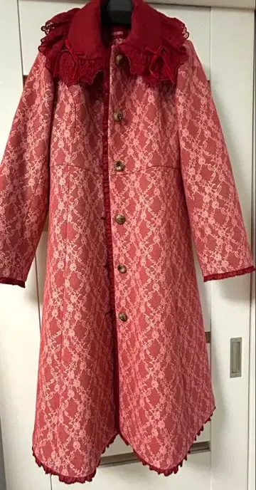 핑크하우스 코트 빨간색