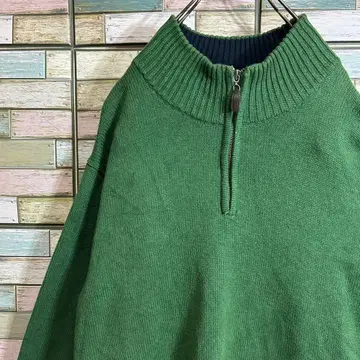 엘엘빈 하프 지퍼 스웨터 니트 무지