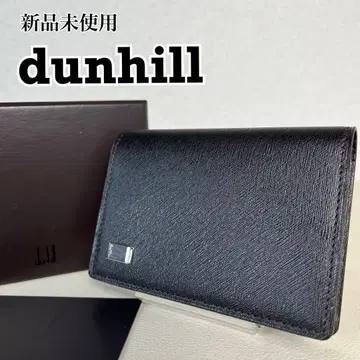 미사용 새상품 던힐 카드 케이스 명함지갑 사이드카 가죽 다크 브라운