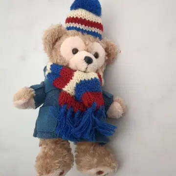더피 봉제 인형 파란 코트 머플러 더플 코트 한정판 디즈니