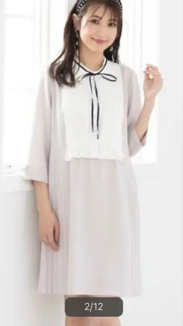 로즈 티아라 사이드 플리츠 원피스 42