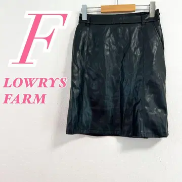 LOWRYS FARM 블랙 타이트 스커트 F 사이즈 락 허리밴딩