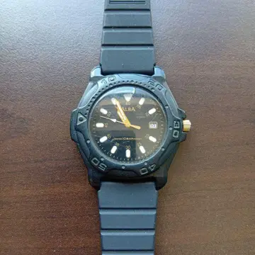 SEIKO ALBA 쿼츠 손목시계 블랙 10기압 방수 작동 확인 완료