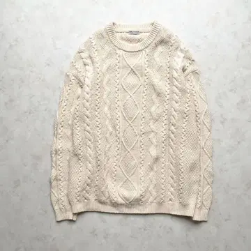 BEAUTY&YOUTH 벌키 아란 벌룬 크루넥 니트 L