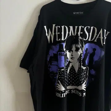 WEDNESDAY 웬즈데이 프린트 2XL 블랙