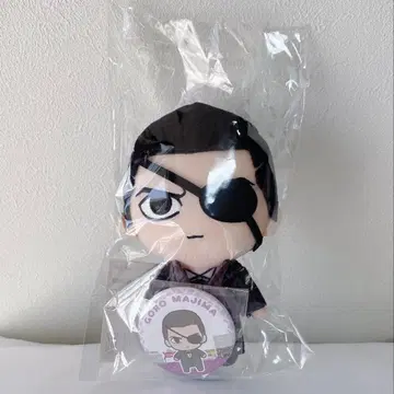 용과 같이 봉제 인형 & 캔뱃지 세트 마지마 고로 0 마스코트