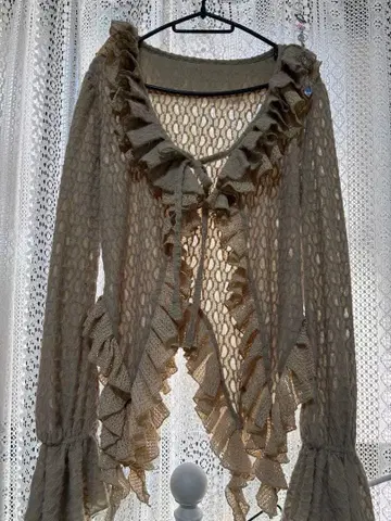 프릴 달린 가디건 그런지 페어리 그런지 y2k 모리걸