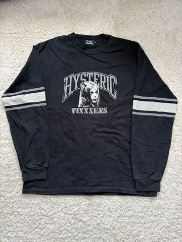 HYSTERIC GLAMOUR 블랙 롱 슬리브 티셔츠 M