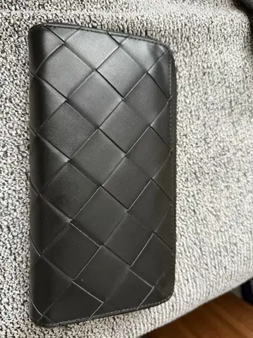 보티가풍 장지갑 라운드 지퍼