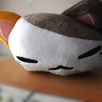 고양이 얼굴 봉제 인형 약 30cm