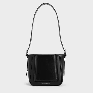 찰스앤키스 페트라 박시 버킷백 블랙