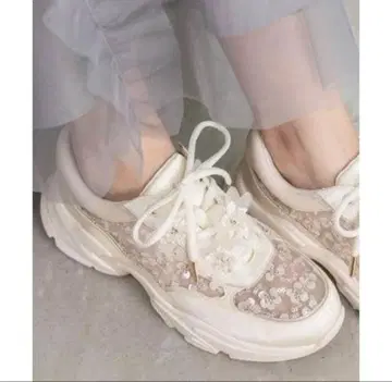 RANDA 2way 플라워 디자인 시어 스니커즈