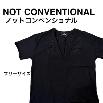 NOT CONVENTIONAL 블랙 T셔츠 프리 사이즈