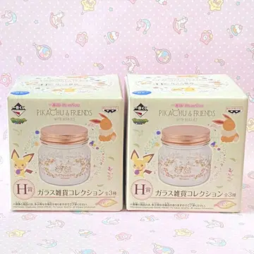 피카츄 병 제일복권 H상 유리 잡화 컬렉션 2개 세트