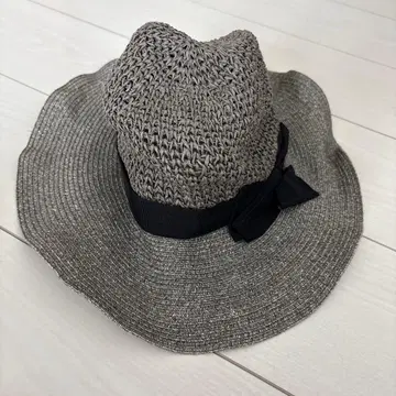 ca4la 그레이 밀짚모자 리본 포함