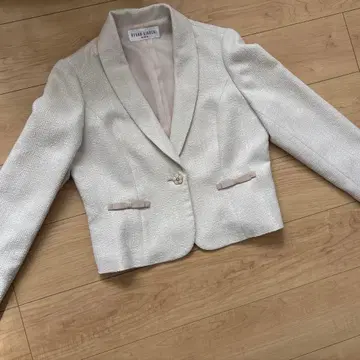 RYOKO KIKUCHI 도쿄 소와르 노카라 자켓 트위드 15호