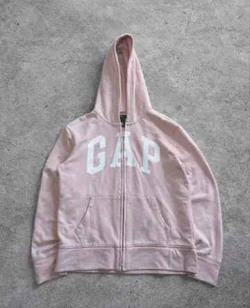 Y2K 갸루 헤이세이 GAP 핑크 후드 지퍼 후드티 라메