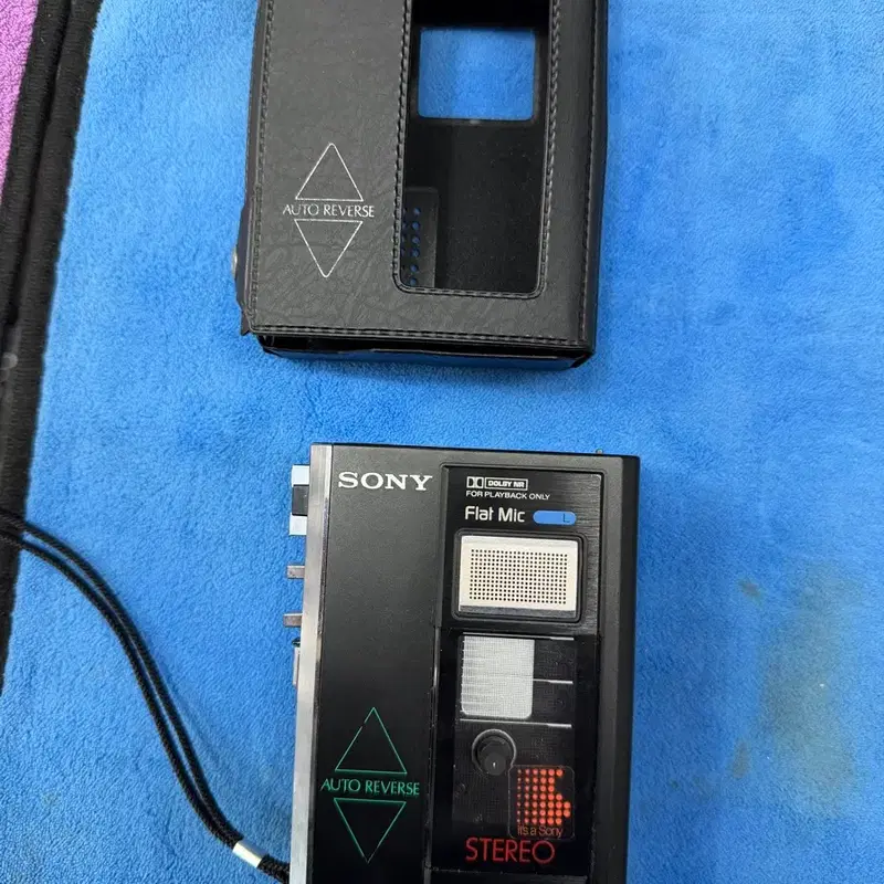 소니 카세트 플레이어 Flat Mic + 케이스 tcs-470