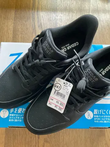 CEDAR CREST 블랙 스니커즈 26.0cm 핑거프리 슈즈