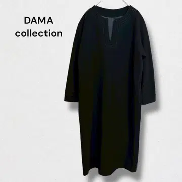 다마 컬렉션 원피스 종아리 기장 울 100% 7부 소매 키넥 S