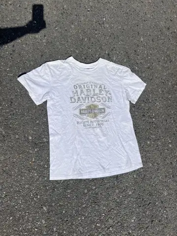 할리데이비슨 T셔츠 구제 의류 흰색 화이트