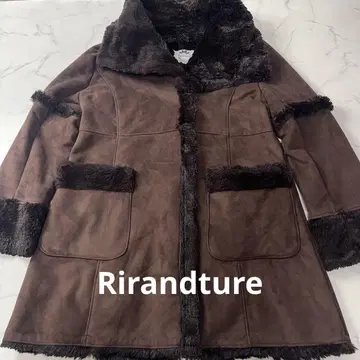 Rirandture 무스탕풍 롱 코트 2 브라운 보아 코트