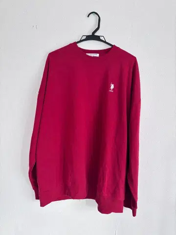 새상품급 U.S POLO ASSN 빅 실루엣 레드 맨투맨 L 사이즈