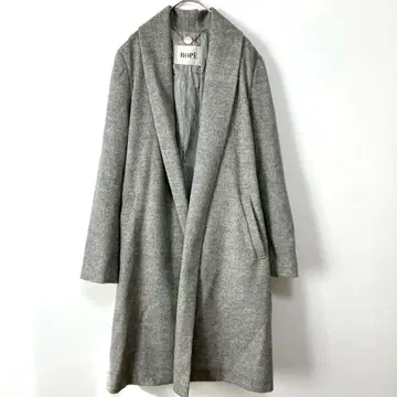[새상품급] ROPE 로페 숄카라 롱 코트 그레이 울 혼방 [s23]