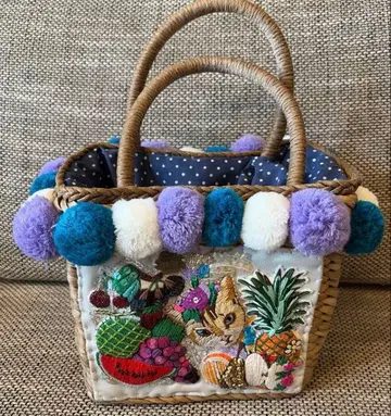 타마오 월드 컬러풀 폼폼 카고백