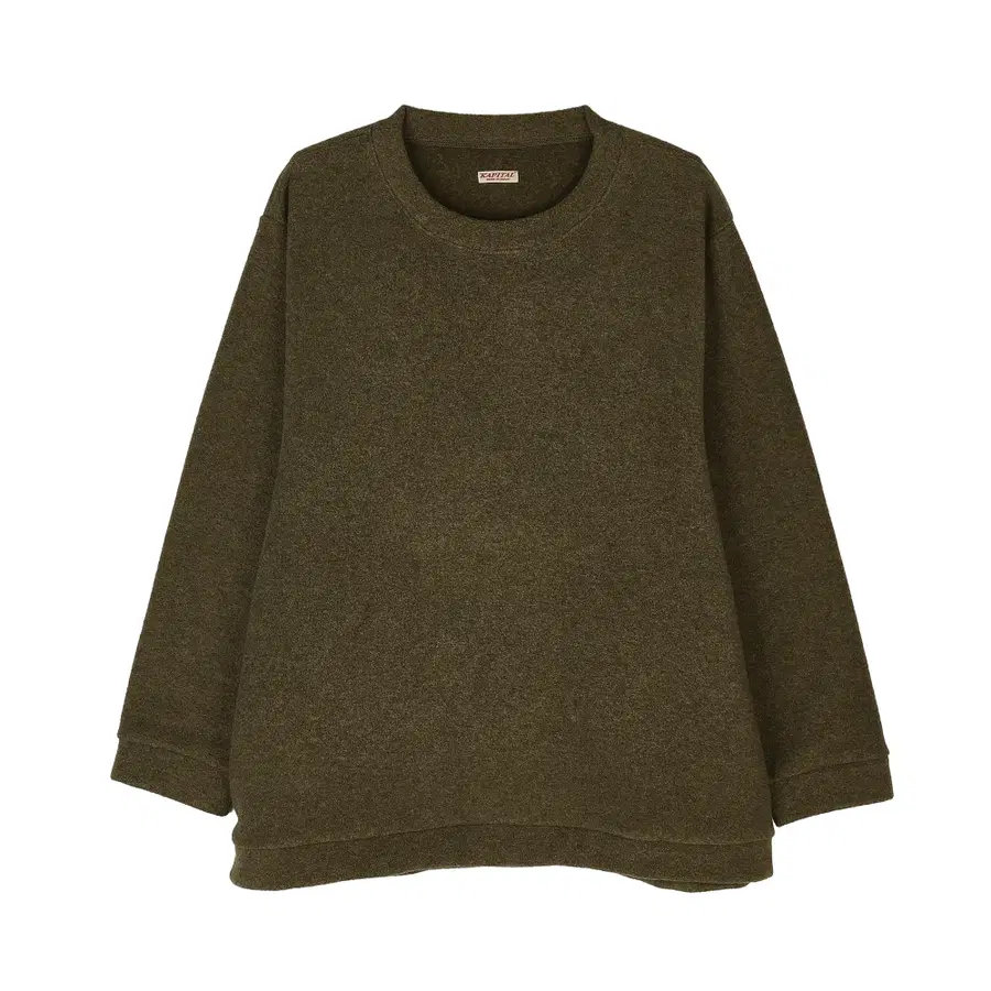 [1] Capital Reverse Fleece Big Crew Sweatshirt 卡其色