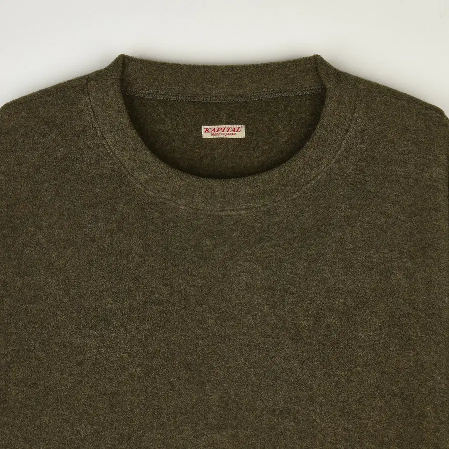 [1] Capital Reverse Fleece Big Crew Sweatshirt 卡其色