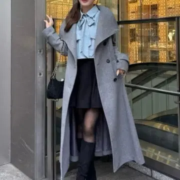 rienda 25 오버넥 신데렐라 라인 코트