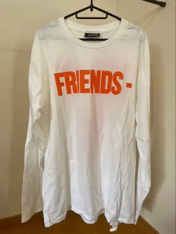 VLONE 비론 FRIENDS 롱T 긴팔 셔츠 XL 화이트