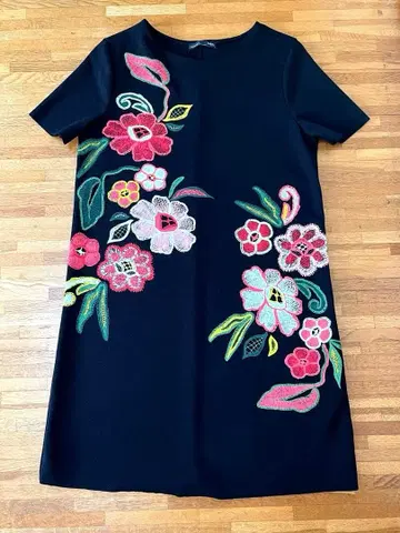 ZARA 플라워 프린트 반팔 원피스 튜닉