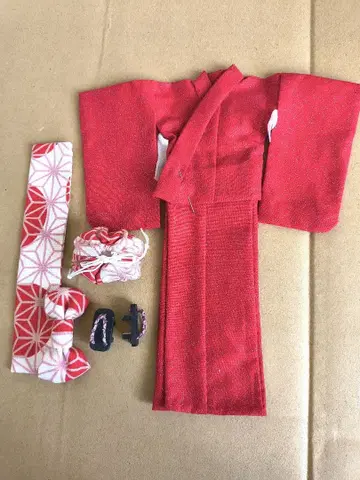 제니 momoko용 유카타, 오비 4종 세트 일본 정통의상 소품