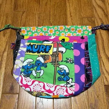 핸드메이드 스머프 복조리 백 화려하고 귀여운 패치워크 백 복조리 숄더백