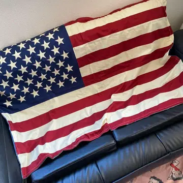 리메이크 데님 성조기 멀티 커버 큼직한 패치워크 73-107