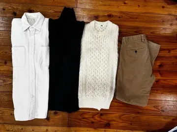 UNIQLO GAP 남성용 의류 4점 묶음 판매 L XL