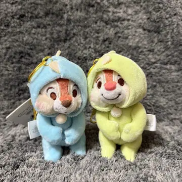 칩과 데일 공룡 놀이 봉제 인형 키링 택 포함 새상품 디즈니